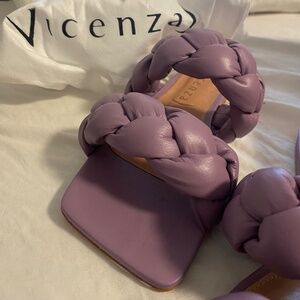 Vicenza puffy braided sandals. New with box and bag